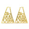 Gold Drop Earrings 81017 Gold & Brush Brass Earrings