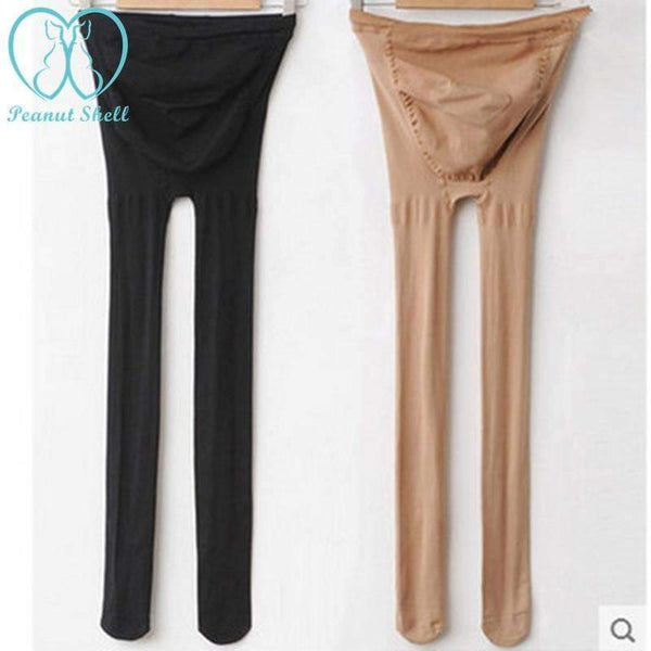 8219# Maternity Belly Legging Elastic Strap Adjust Stocking Autumn Tights Clothes for Pregnant Women Pregnancy Pantyhose-Black-JadeMoghul Inc.