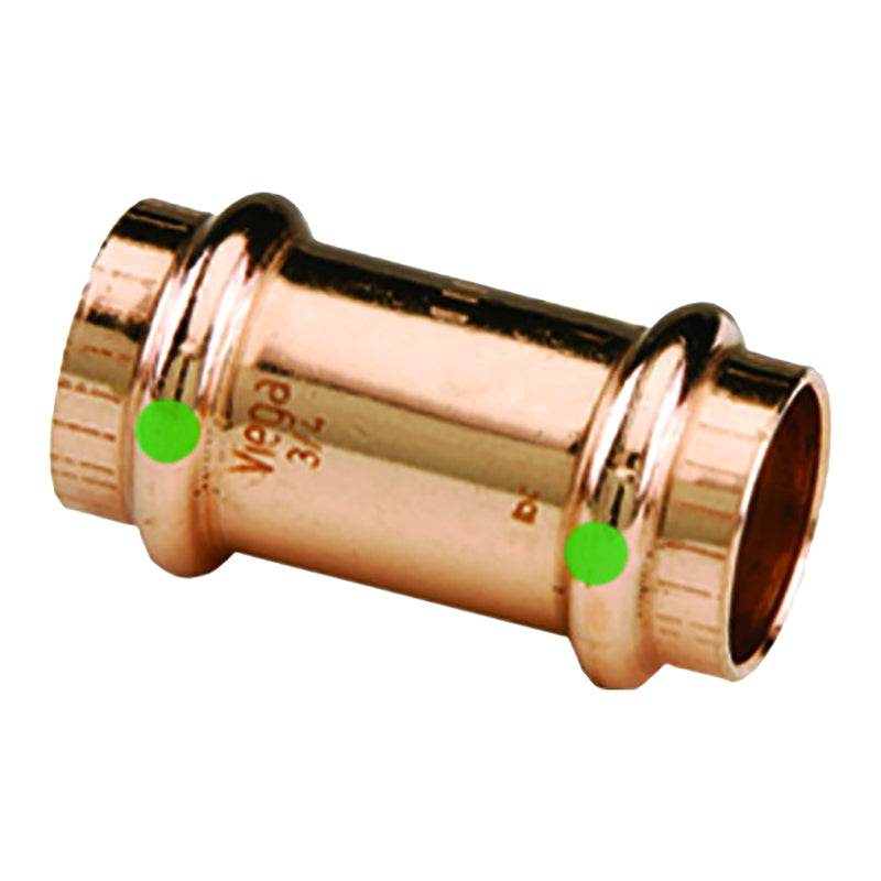 Viega ProPress 1/2" Copper Coupling w/Stop - Double Press Connection - Smart Connect Technology [78047]