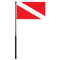 Mate Series Flag Pole - 72" w/Dive Flag [FP72DIVE]
