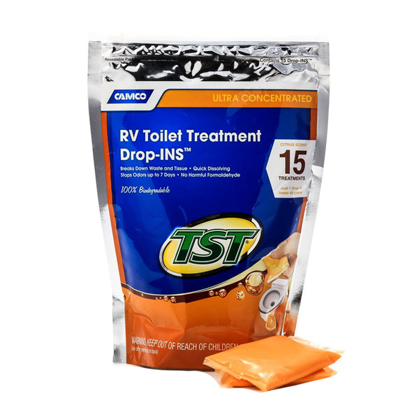 Camco TST Orange RV Toilet Treatment Drop-Ins *15-Pack [41189]