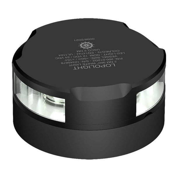 Lopolight Series 200-012 - Anchor Light - 2NM - Horizontal Mount - White - Black Housing - 6M Cable [200-012G2-B-6M]