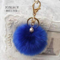 8cm Fluffy Keychain Fur Pom Pom Key Chain Faux Rabbit Hair Trinket For Bag Car Fur Ball Key Ring Golden Chaveiro llaveros-style15-JadeMoghul Inc.