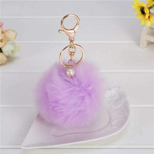 8cm Fluffy Keychain Fur Pom Pom Key Chain Faux Rabbit Hair Trinket For Bag Car Fur Ball Key Ring Golden Chaveiro llaveros-style4-JadeMoghul Inc.