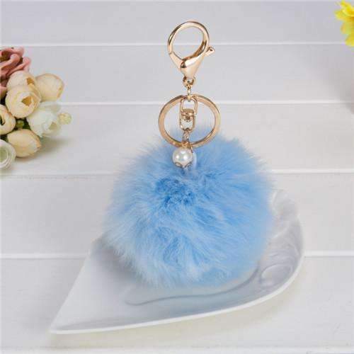 8cm Fluffy Keychain Fur Pom Pom Key Chain Faux Rabbit Hair Trinket For Bag Car Fur Ball Key Ring Golden Chaveiro llaveros-style6-JadeMoghul Inc.