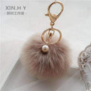 8cm Fluffy Keychain Fur Pom Pom Key Chain Faux Rabbit Hair Trinket For Bag Car Fur Ball Key Ring Golden Chaveiro llaveros-style7-JadeMoghul Inc.