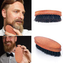 8cm Natural Boar Bristle Beard Brush For Men Bamboo Face Massage That Works Wonders To Comb Beards and Mustache Drop shipping AExp