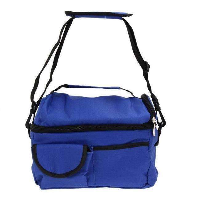 8L Portable Square Thermal Women Men Kids Lunch Bag Colorful Mother Kids Lunch Bags Insulation Storage Package Bag Lady Handbag-Navy Blue-JadeMoghul Inc.