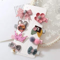 8Pcs hair clip set Girl Cute Hair bands Hair Accessories Bow Flower animal headwear Hairpins cartoon hair band Hairpin Headdress AExp