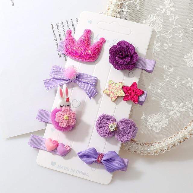 8Pcs hair clip set Girl Cute Hair bands Hair Accessories Bow Flower animal headwear Hairpins cartoon hair band Hairpin Headdress AExp