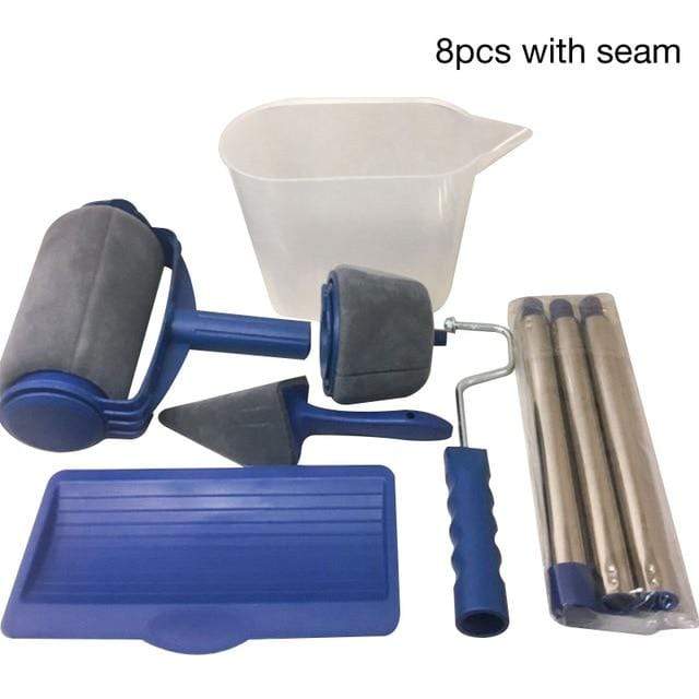 8pcs Wall Decorate Painting Roller Brush Set Paint Runner Pro Brush Kit Multifunctional House Paint Rollers Runner Pro Tools Set JadeMoghul Inc. 
