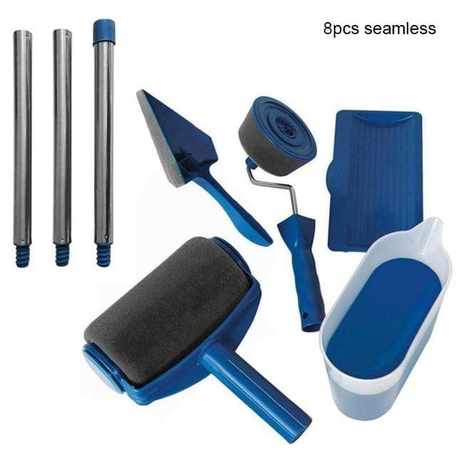 8pcs Wall Decorate Painting Roller Brush Set Paint Runner Pro Brush Kit Multifunctional House Paint Rollers Runner Pro Tools Set JadeMoghul Inc. 