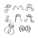 8pcs/lot Montessori Materials Metal Wire Puzzle IQ Mind Brain Teaser Puzzles Game For Adults And Kids Eeducational Toy--JadeMoghul Inc.