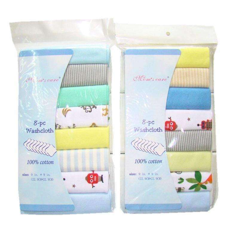 8pcs/pack 100% Cotton Newborn Baby Towels Saliva Towel Nursing Towel Baby Boys Girls Bebe Toalha Washcloth Handkerchief KF011-baby boy color-JadeMoghul Inc.