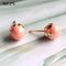 9 Color Fashion Pearl Earrings for Women Minimalist 8mm Bead Rose Gold color Alloy Small Stud Earrings Jewelry PULATU ZZ0302-Orange-JadeMoghul Inc.