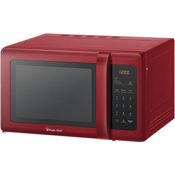 .9 Cubic-ft Countertop Microwave (Red)-Small Appliances & Accessories-JadeMoghul Inc.