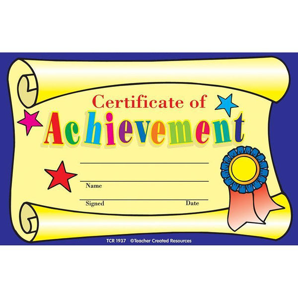 (9 Pk) Certificate Of Achievement-Learning Materials-JadeMoghul Inc.