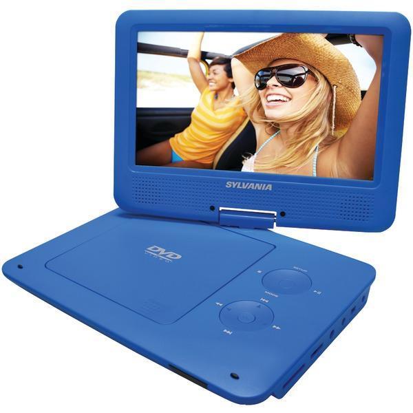 9" Portable DVD Player with 5-Hour Battery (Blue)-DVD Players & Recorders-JadeMoghul Inc.