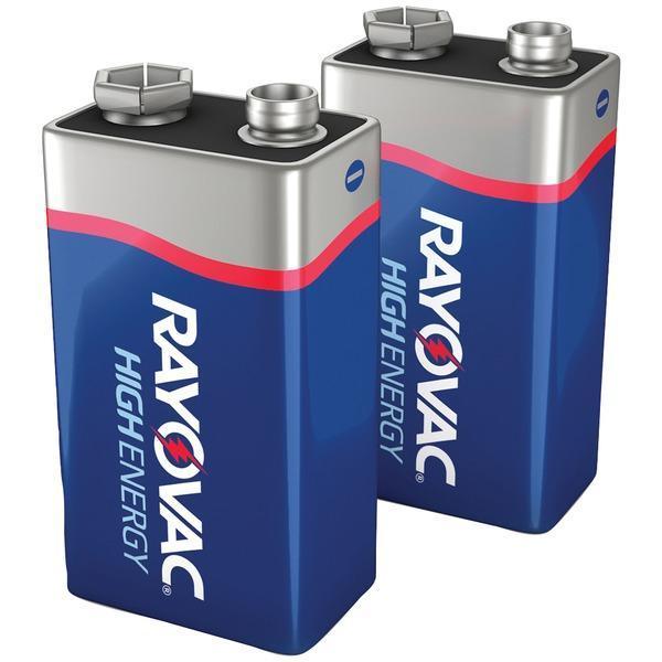 9-Volt Alkaline Batteries, 2 pk-Round Cell Batteries-JadeMoghul Inc.