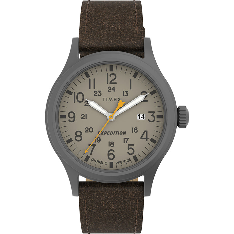 Timex Expedition Scout - Khaki Dial - Brown Leather Strap [TW4B23100JV]
