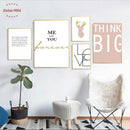 900D Nordic Poster Wall Pictures For Living Room Love and Deer Picture Wall Art Posters and Prints NOR054-20X25CM No Frame-Love-JadeMoghul Inc.