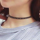 90's Inspired Gothic Lolita Punk Choker Necklace Black Velvet Suede Steampunk Torques Jewelry Statement Colar Christmas Gift-N728 Silver-JadeMoghul Inc.