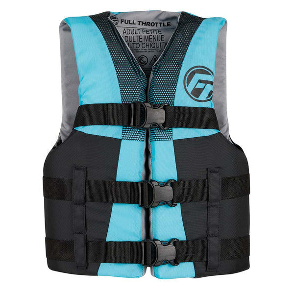 Full Throttle Teen Nylon Life Jacket - Aqua/Black [112200-505-010-22]