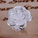 925 jewelry silver plated jewelry ring fine nice flower ring top quality wholesale and retail SMTR116--JadeMoghul Inc.