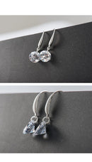 925 Silver Feather Crystal Earrings--JadeMoghul Inc.
