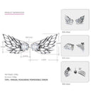 925 Silver Wings Stud Earrings-silver white-JadeMoghul Inc.
