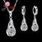 925 Sterling Silver Crystal Jewelry Set--JadeMoghul Inc.