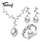 925 Sterling Silver Freshwater Pearl Jewelry Set-White-Resizable-JadeMoghul Inc.