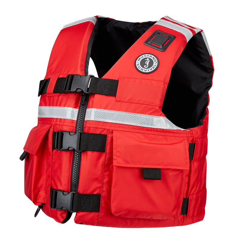 Mustang SAR Vest w/SOLAS Reflective Tape - Red - XL [MV5606-4-XL-216]