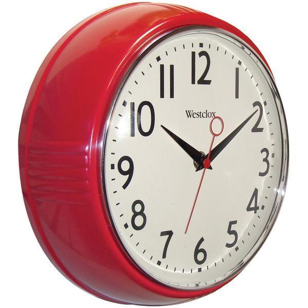 9.5" Retro 1950s Kitchen Wall Clock-Household Equipment & Accessories-JadeMoghul Inc.