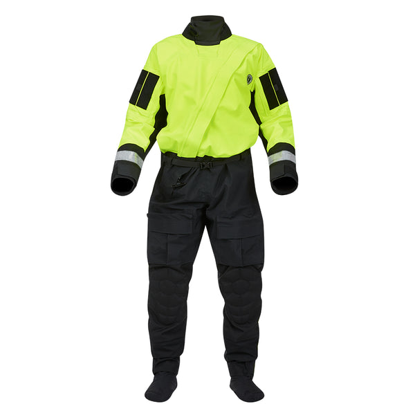 Mustang Sentinel Series Water Rescue Dry Suit - Fluorescent Yellow Green-Black - Large 1 Long [MSD62403-251-L1L-101]