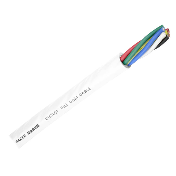 Pacer Round 6 Conductor Cable - 250 - 14/6 AWG - Black, Brown, Red, Green, Blue  White [WR14/6-250]