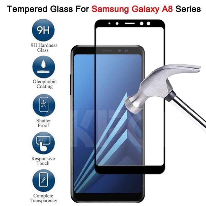 99D Protective Glass On the For Samsung Galaxy A6 A8 J4 J6 Plus 2018 A5 A7 A9 J2 J8 2018 Tempered Glass Screen Protector Film AExp