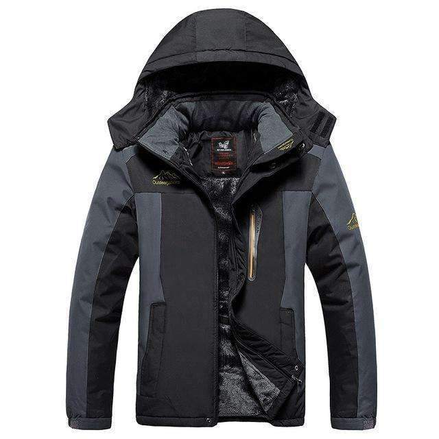 9XL Winter jackets pourpoint XL Plus size windproof coat Waterproof Fleece thickening Big yards Warmth thick coat 7XL 8XL 6XL-Black-XL-JadeMoghul Inc.