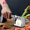 Knife Sharpener 4 in 1 Diamond Coated&amp;Fine Rod Knife Shears and Scissors Sharpening stone System Stainless Steel Blades