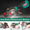 HYCHIKA Mini Circular Saw, 750W Laser Guide Electric Circular Saw, 3500RPM Saw Power Tool with 6 Blades