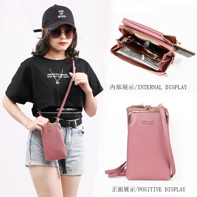 Fashion Small Handbags Crossbody Bags Women Mini PU Leather Shoulder Messenger Bag For GirlBolsas Ladies Phone Purse Zipper Flap