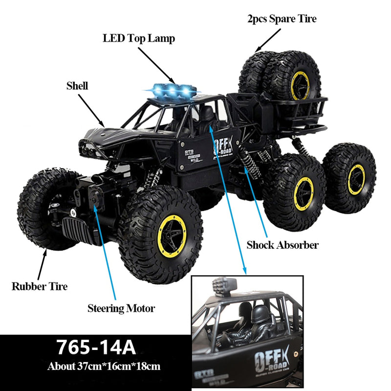 Paisible Rock Crawler 4WD 6WD Off Road RC Car Remote Control Toy Machine On Radio Control 4x4 Drive Car Toy For Boys Gilrs 5514
