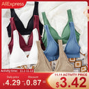 Seamless Bra Sports Bras For Women Plunge Brassiere Top Female Backless Deep V Sexy Lingerie Women Underwear Rib Bralette