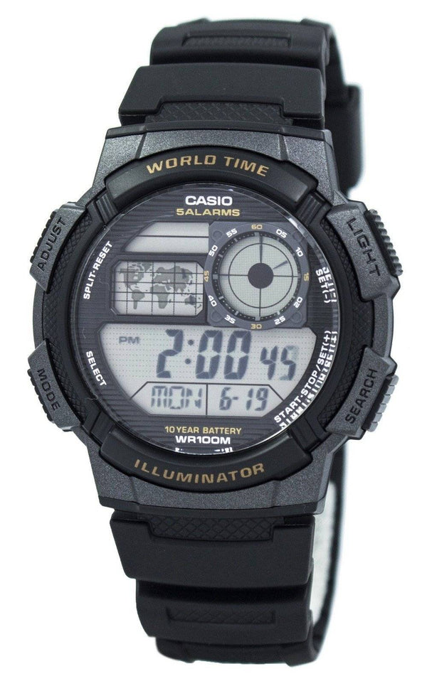 Casio Youth Digital World Time AE-1000W-1AV AE1000W-1AV Men's Watch