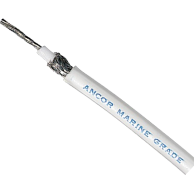 Marine Parts Coaxial Cable, 100' RG 8X, Tinned