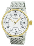 Citizen Aviator Eco-Drive Mesh Band AW1364-54A Men's Watch