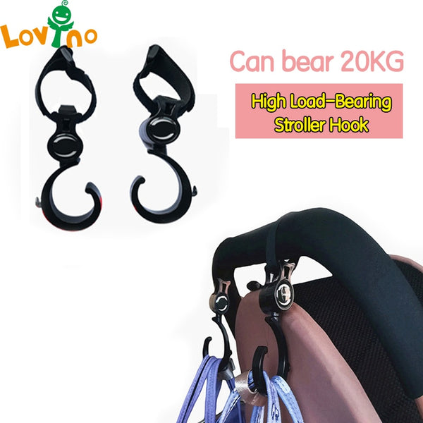1/2pcs Baby Hanger Baby Bag Stroller Hooks Pram Rotate 360 Degree Baby Car Seat Accessories Stroller Organizer Bebes Accessories