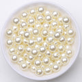 Acrylic Imitation Pearl Round Ball Spacer Beads 4 6 8 10 12MM Pick Size For Jewelry Making