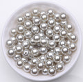 Acrylic Imitation Pearl Round Ball Spacer Beads 4 6 8 10 12MM Pick Size For Jewelry Making