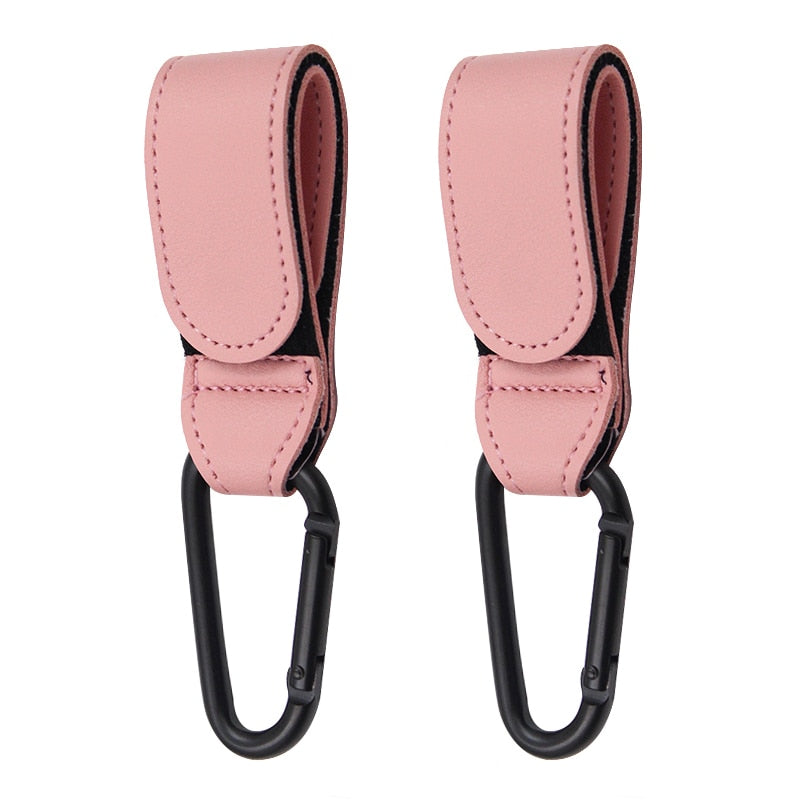 1/2pcs PU Leather Baby Bag Stroller Hook Pram Rotate 360 Degree Rotatable Cart Organizer Pram Hook Stroller Accessories